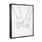 Stupell Industries Couple Holding Hands Abstract Black Framed Floater Canvas Wall Art